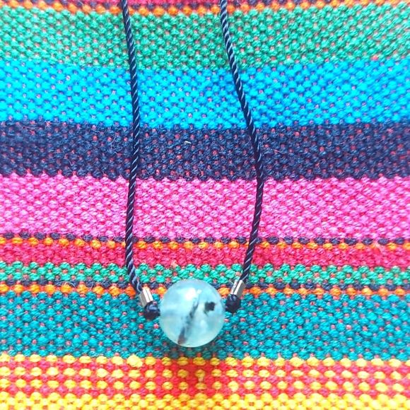 Prehnite Crystal Minimalist Necklace Artisan Made by Rust Belt Raised - Picture 1 of 11